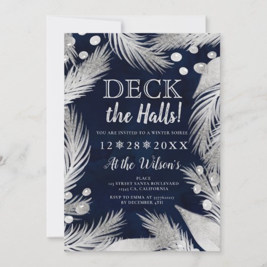 Kerstdenergie, zilverdek en zalen kaart (Voorkant)