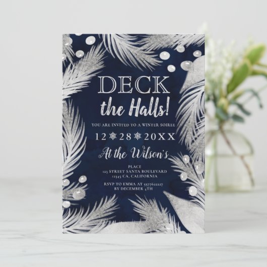 Kerstdenergie, zilverdek en zalen kaart (Staand voorkant)