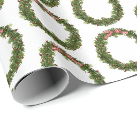 Kerstdengroef met boog cadeaupapier (Rol Hoek)