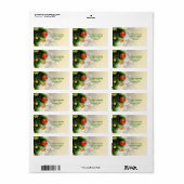 Kerstdennen en blaasjes etiket (Full Sheet)