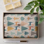 Kerstdennen en hertenpatroon tissuepapier (Geschenk)