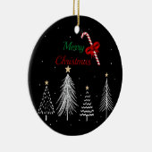 Kerstdennen Keramisch Ornament (Rechts)