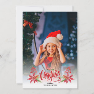 Kerstdennen Minimaal Aangepaste Foto Kaart