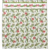 Kerstdenploegen en Poinsettias Douchegordijn (Voorkant)