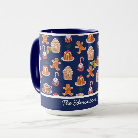 Kerstdesserts Mok gepersonaliseerd (Voorkant links)