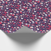 Kerstdesserts,  sterrenpatroon. cadeaupapier (Hoek)