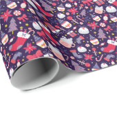 Kerstdesserts,  sterrenpatroon. cadeaupapier (Rol Hoek)