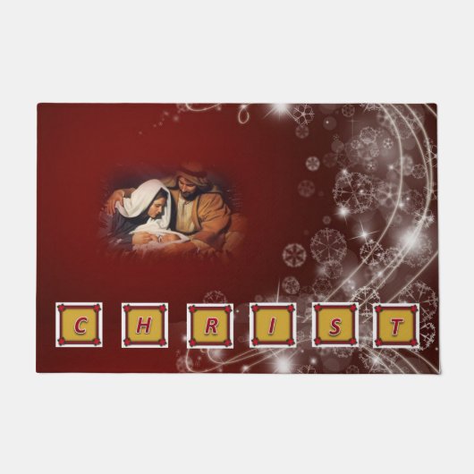 Kerstdeur Mat, Jezus Christus Deurmat (Voorkant)