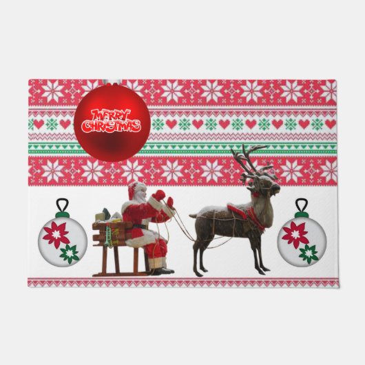 Kerstdeur Mat, prettige kerst Deurmat (Voorkant)