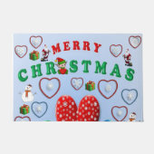 Kerstdeur Mat, prettige kerst Deurmat (Voorkant)