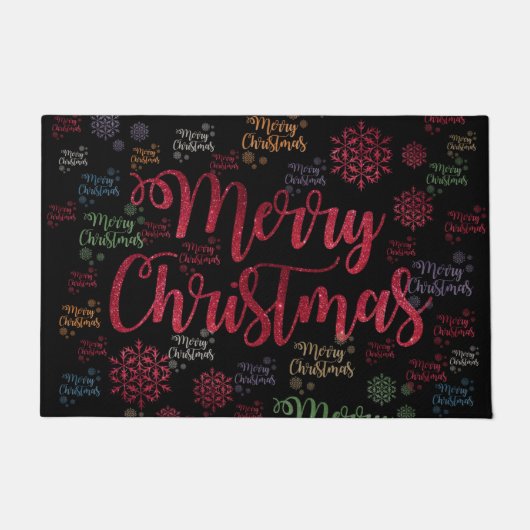 Kerstdeur Mat, prettige kerst Deurmat (Voorkant)