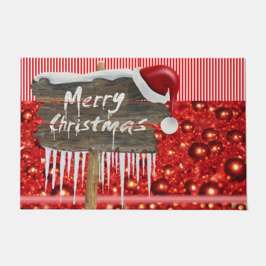 Kerstdeur Mat, prettige kerst Deurmat (Voorkant)