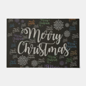Kerstdeur Mat, prettige kerst Deurmat (Voorkant)