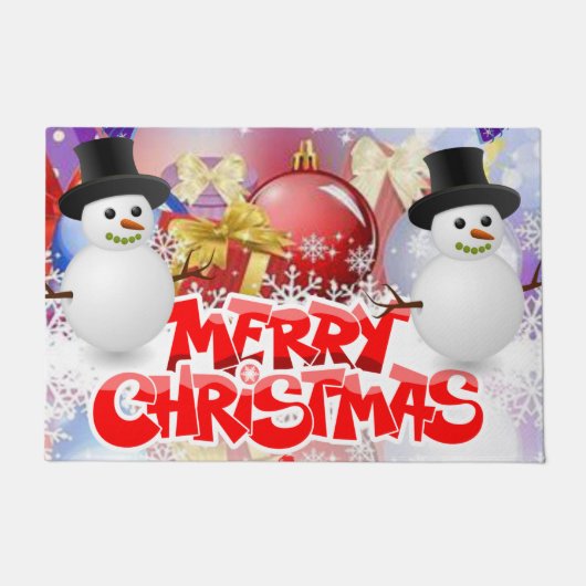 Kerstdeur Mat, prettige kerst Deurmat (Voorkant)