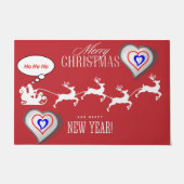 Kerstdeur Mat, prettige kerst Deurmat (Voorkant)