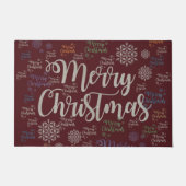 Kerstdeur Mat, prettige kerst Deurmat (Voorkant)