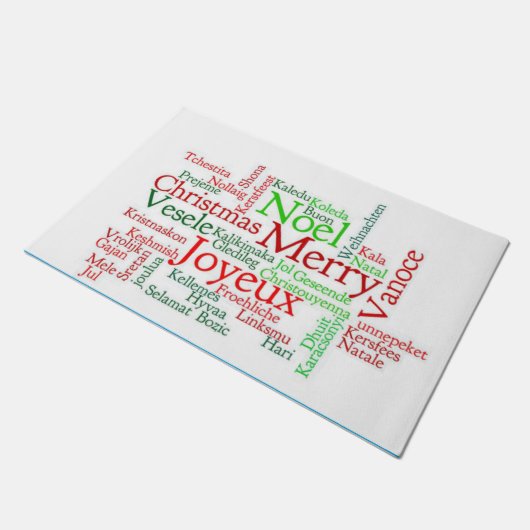 Kerstdeur Mat, prettige kerst Deurmat (Schuin)