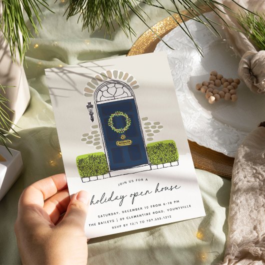 Kerstdeur voor de marine | Holiday Open House Kaart