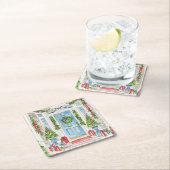 Kerstdeur Waterverf Onderzetter (Insitu)