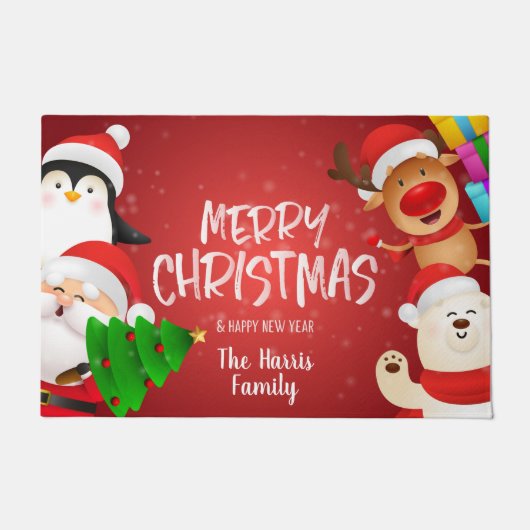 kerstdeuren deurmat (Voorkant)