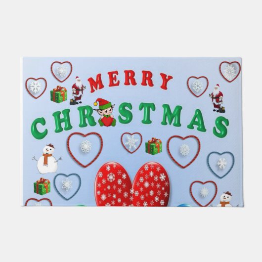 Kerstdeurmat, Prettig Kerstfeest Deurmat (Voorkant)