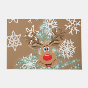 Kerstdeurmat, rendieren deurmat