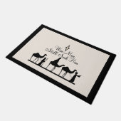 kerstdeurmat van de opening van de deur deurmat (Schuin)