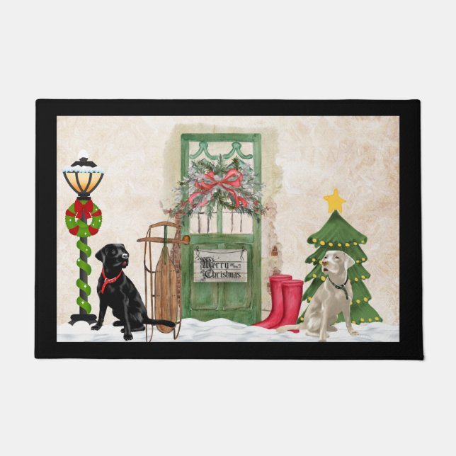 Kerstdeurmat voor labrador Retriever Deurmat (Voorkant)