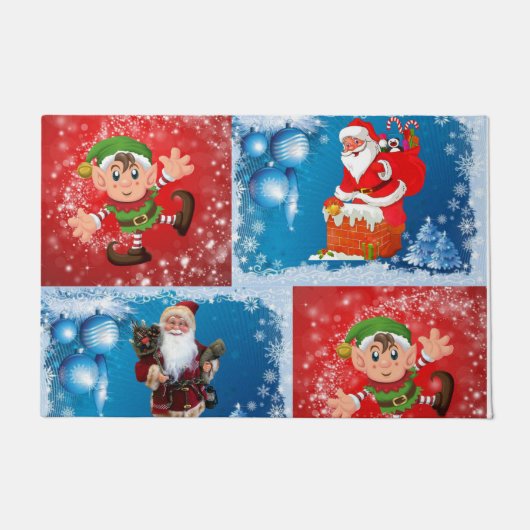 kerstdeuromte deurmat (Voorkant)