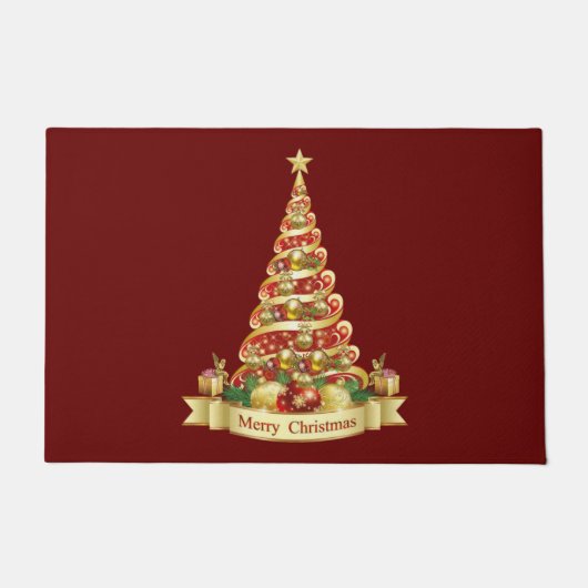 kerstdeuromte deurmat (Voorkant)