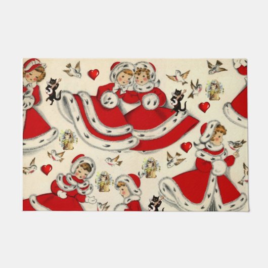 kerstdeuromte, deurmat (Voorkant)