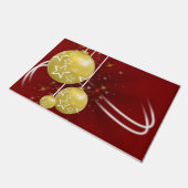 Kerstdeuropening, goudzalen deurmat (Schuin)