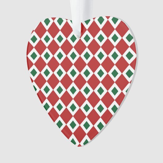 Kerstdiamantpatroon Ornament (voorkant)