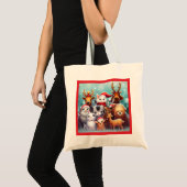 Kerstdieren 2 Canvas tas (Voorkant (product))