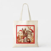 Kerstdieren 3 Canvas tas (Achterkant)