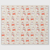 Kerstdieren Cadeaupapier (Vlak)