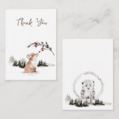 Kerstdieren Dank u Behuizing Kaart (Voorkant / Achterkant)