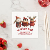 Kerstdieren feestelijke kerstfeest Kinderen verjaa Servet (Insitu)