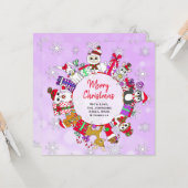 kerstdieren — Festive Custom Kaart (Voorkant / Achterkant in situ)