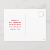 Kerstdieren in feestdagen Briefkaart (Achterkant)