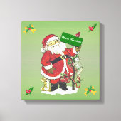 kerstdieren met kerst canvas afdruk (Voorkant)