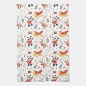 Kerstdieren Theedoek (Verticaal)