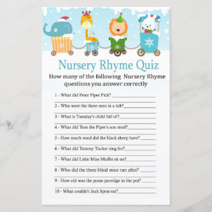 Kerstdieren trainen Nursery Rhyme Quiz