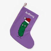 Kerstdill Pickle met een kersthat Kleine Kerstsok (Voorkant (Hangend))