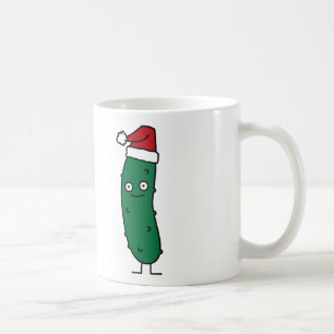 Kerstdill Pickle met een kersthat Koffiemok
