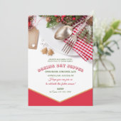 Kerstdiner Boxing Day Uitnodiging (Staand voorkant)