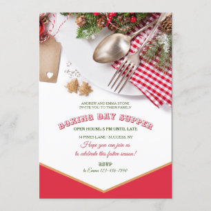 Kerstdiner Boxing Day Uitnodiging