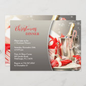 Kerstdiner Cocktail Party uitnodiging (Voorkant / Achterkant)