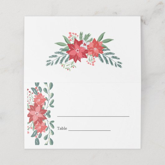 Kerstdiner-decokaart (Buitenkant ongevouwen)