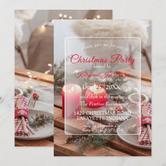 Kerstdiner/feestuitnodiging Kaart